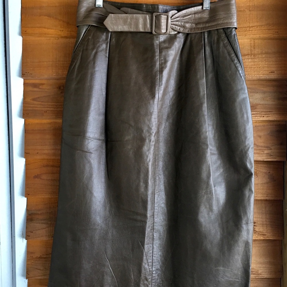 Vintage Leather Skirt